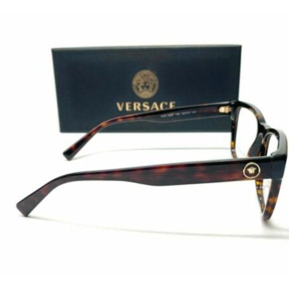 Versace Men's Dark Havana Square Eyeglasses! - Picture 3 of 3